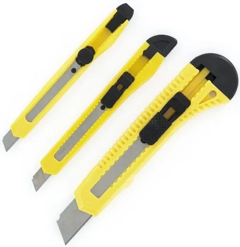 Bravo Handtools 3 Piece Snap-off Razor Knife Set