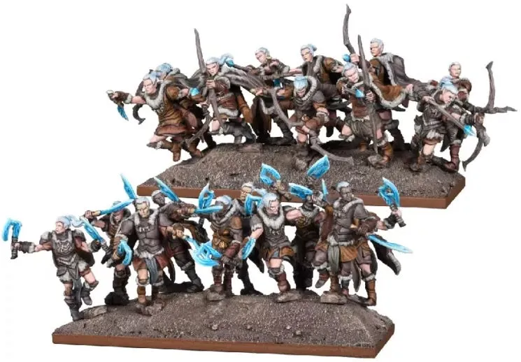 Kings of War Northern Alliance Ice Kin Hunters / Half-Elf Berserkers