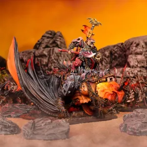 Kings of War Salamander Clanlord on Firedrake
