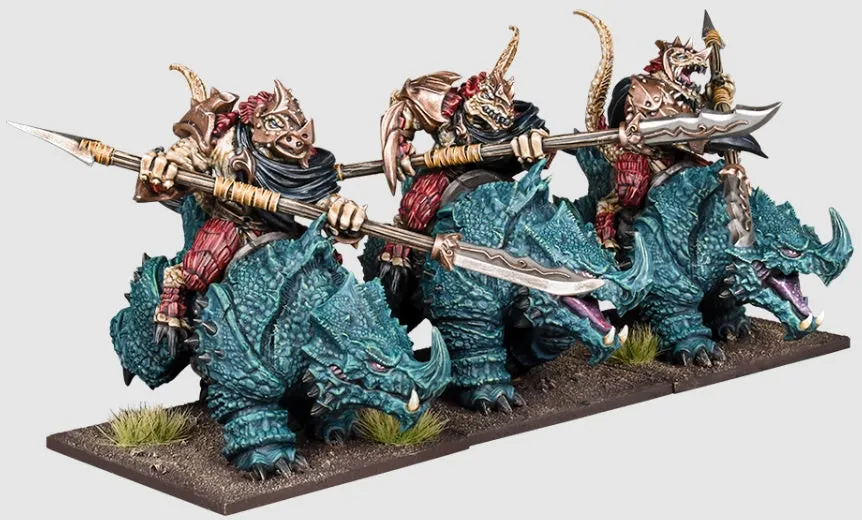 Kings of War Salamander Rhinosaur Cavalry Regiment