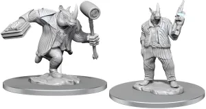 Magic The Gathering Unpainted Miniatures Freelance Muscle and Rhox Pummeler