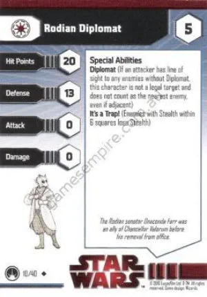 Masters of the Force 10 Rodian Diplomat