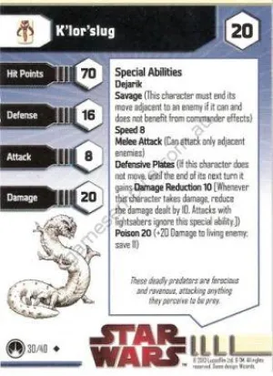 Masters of the Force 30 K'lor"slug