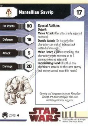 Masters of the Force 33 Mantellian Savrip
