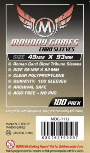 Mayday Tribune Card Sleeves - 49 x 93mm (100)