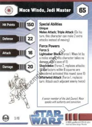 Star Wars Miniatures 03 Mace Windu, Jedi Master