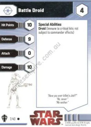 Star Wars Miniatures Galaxy at War 02 Battle Droid