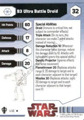 Star Wars Miniatures Galaxy at War 04 B3 Ultra Battle Droid