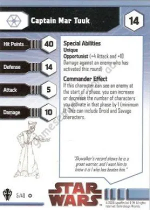 Star Wars Miniatures Galaxy at War 05 Captain Mar Tuuk