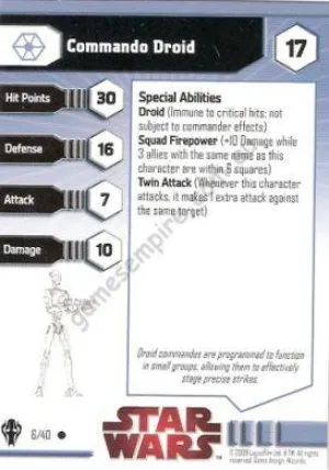Star Wars Miniatures Galaxy at War 06 Commando Droid