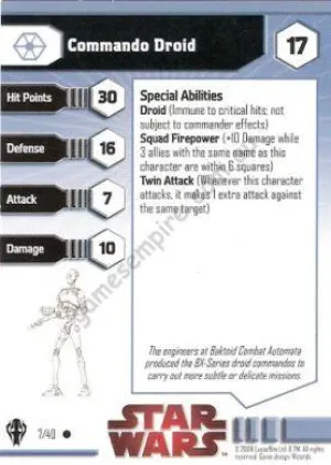 Star Wars Miniatures Galaxy at War 07 Commando Droid