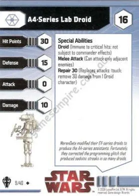 Star Wars Miniatures Galaxy at War 09 A4-Series Lab Droid