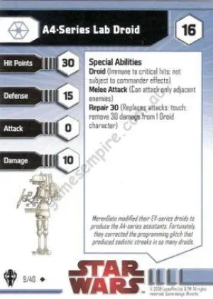Star Wars Miniatures Galaxy at War 09 A4-Series Lab Droid
