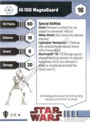 Star Wars Miniatures Galaxy at War 12 IG-100 MagnaGuard