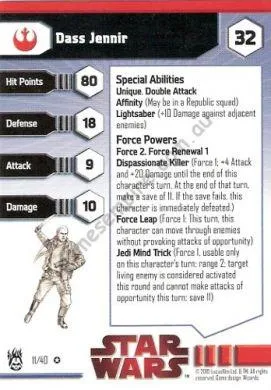 Star Wars Miniatures The Dark Times 11 Dass Jennir