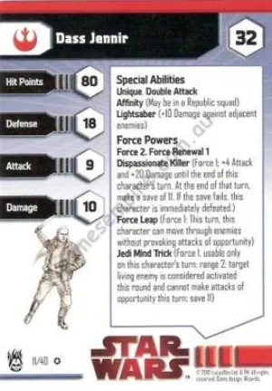 Star Wars Miniatures The Dark Times 11 Dass Jennir