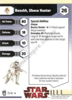 Star Wars Miniatures The Dark Times 25 Boushh, Ubese Hunter