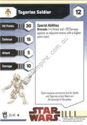 Star Wars Miniatures The Dark Times 35 Togorian Soldier