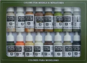 Vallejo Model Colour - Earth Tones 16 Colour Set