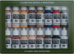 Vallejo Model Colour - Face & Skin Tones 16 Colour Set